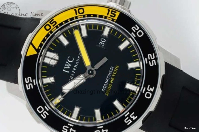 MIROTIME 0429 Bright Aquatimer Automatic SS RSF 1:1 Best Edition Black Yellow Dial on Black Rubber Strap A 7068
